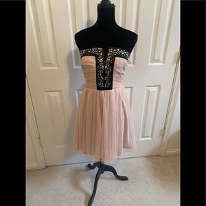 Show stopper light pink dress and jeweled top